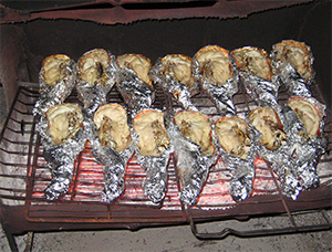 Lobsters on the grill - Anegada