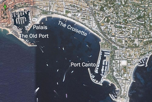 Aerial View of the Old Port and Port Canto, Cannes