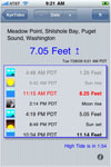 Aye tides iPhone App for tides and currents