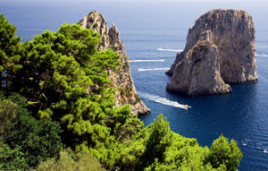 Italy yacht charter - cruising near Capri, Italy