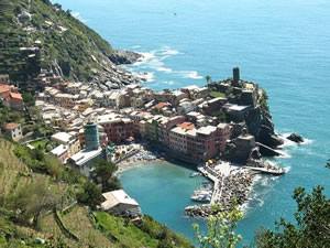 The terraced and striking town of Venazza, Cinque Terre, Liguria Italy