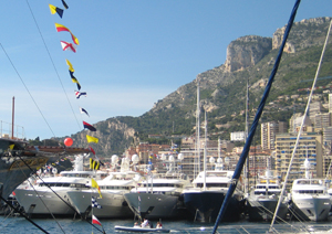 View of Monaco Yacht Show