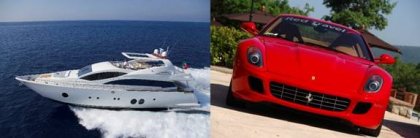 Ferrari and Motor Yacht