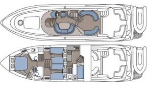 Sunseeker Manhattan 56 - 3 Cabins - Cannes - French Riviera