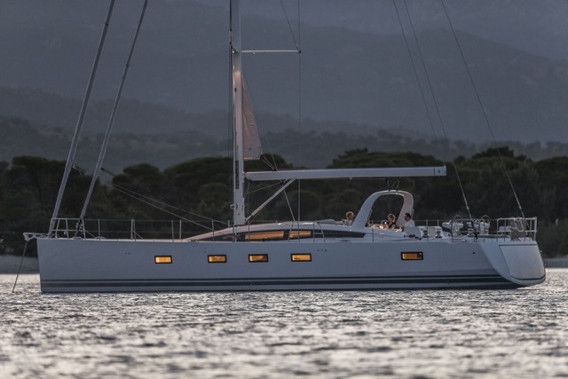 Brand new Jeanneau 64 at anchor