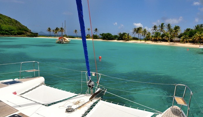 Mooring in Saltwhistle Bay, Bequia, St Vincent and the Grenadines