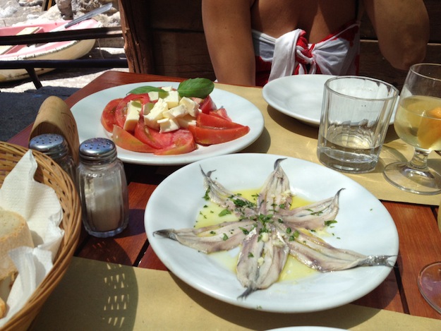 Lunch at Da Adolfo, Positano
