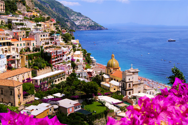 The colourful town of Positano on the Amalfi Coast