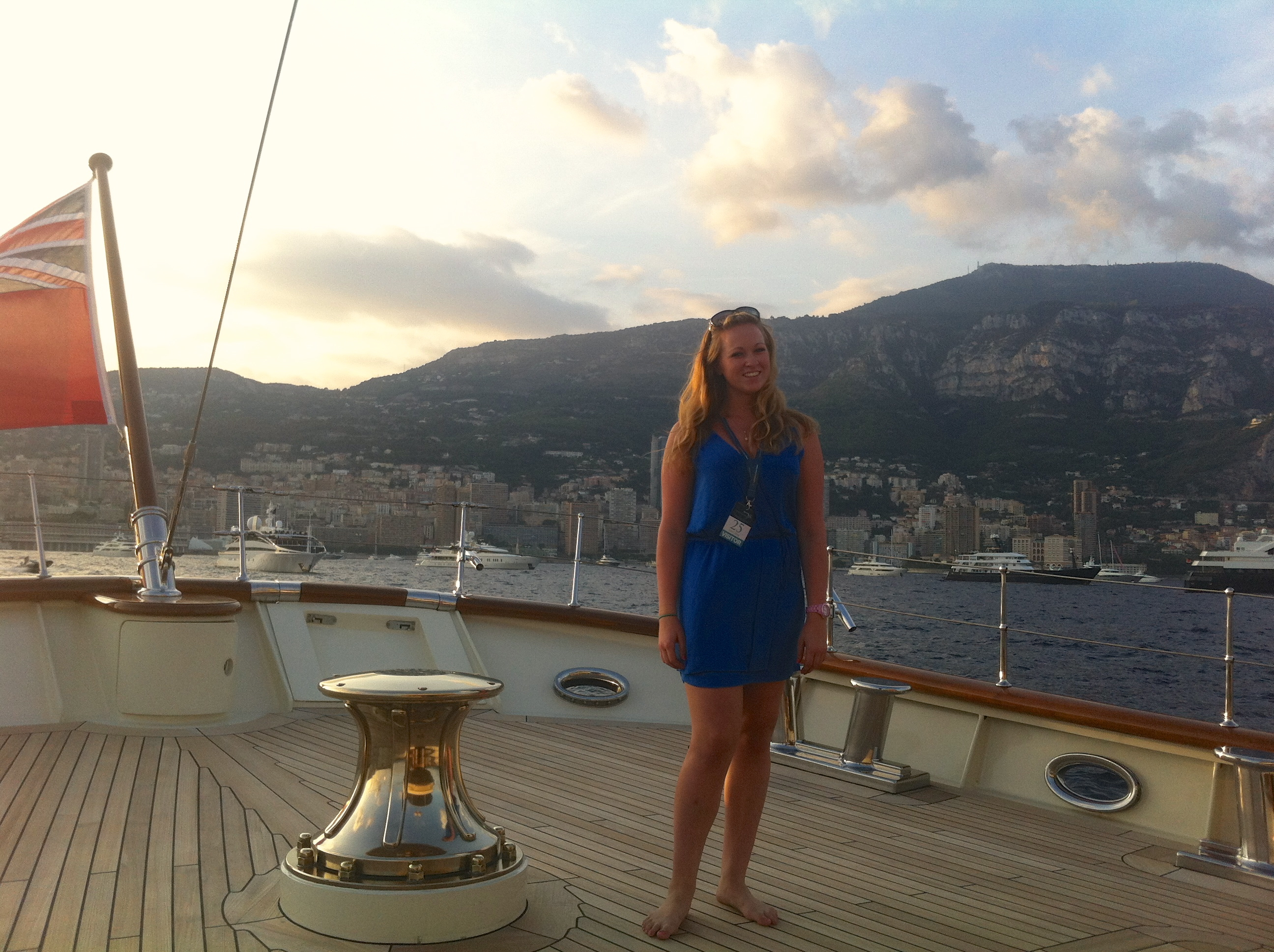 Enjoying the sunset on a yacht in Monaco