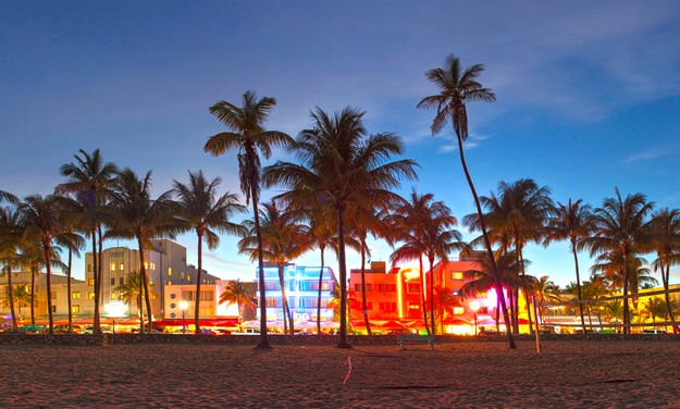 The bright lights of South Beach Miami