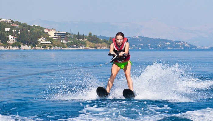 Hit the water running on water skis during your yacht charter!