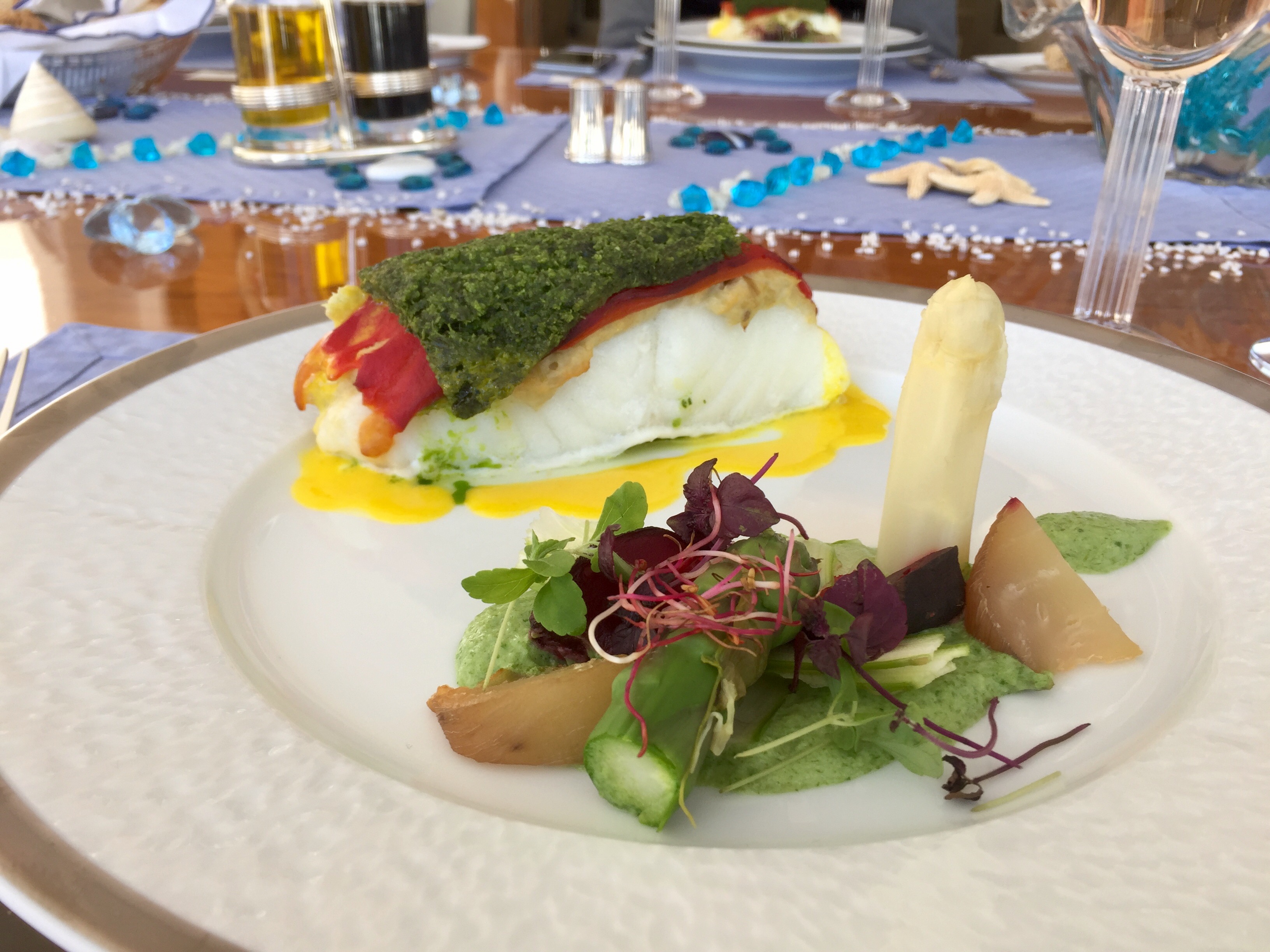 ECLIPSE - Luxury Motor Yacht - Fine Dining Seabass Main