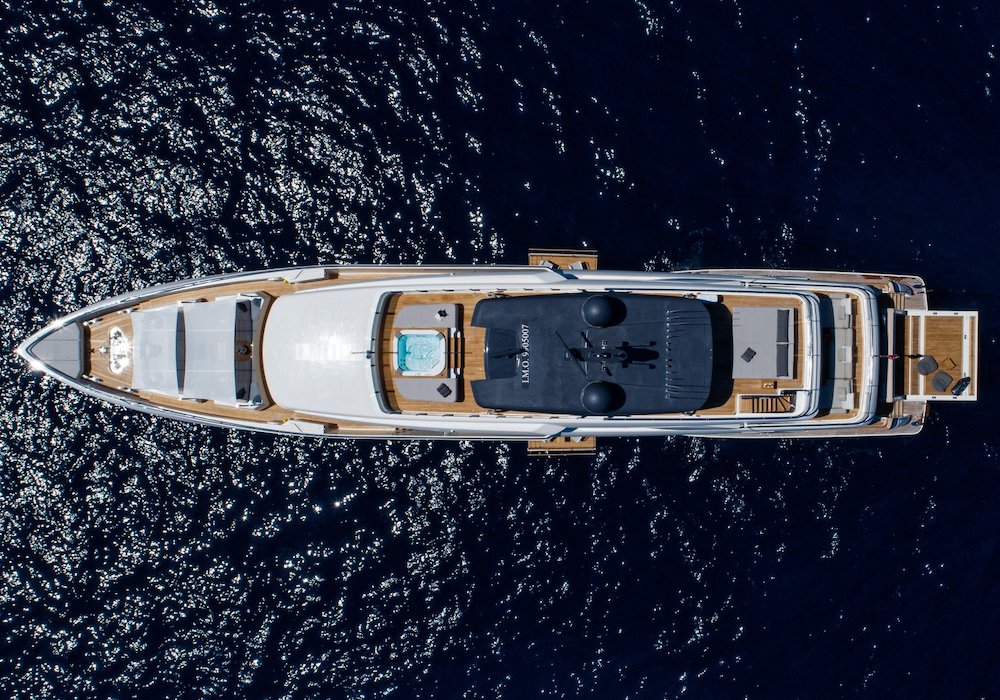 SANGHA Ferretti Yacht Exterior Aerial