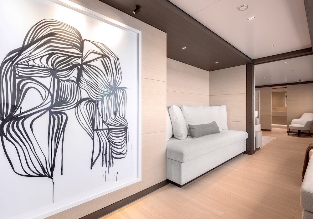 SANGHA Ferretti Yacht Interior Monochrome Art Collection