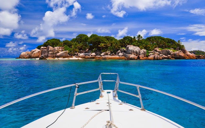 Cruising between islands on your yacht