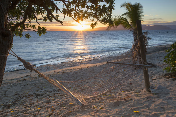 Stroll in the sand in Fiji