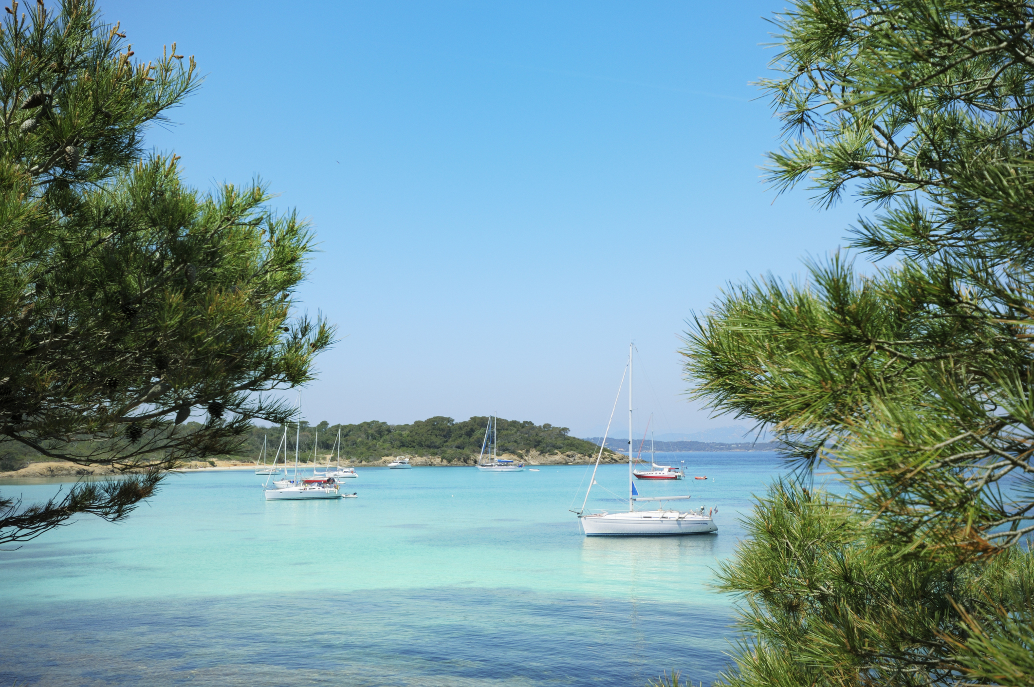 Tender ashore and hike Porquerolles, National Park, French Riviera