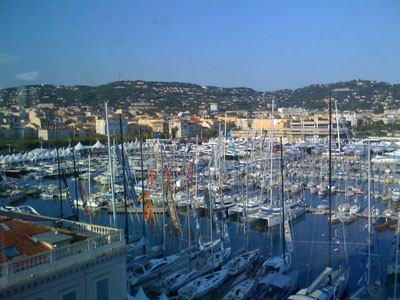 A view of Cannes during the Cannes Boat Show