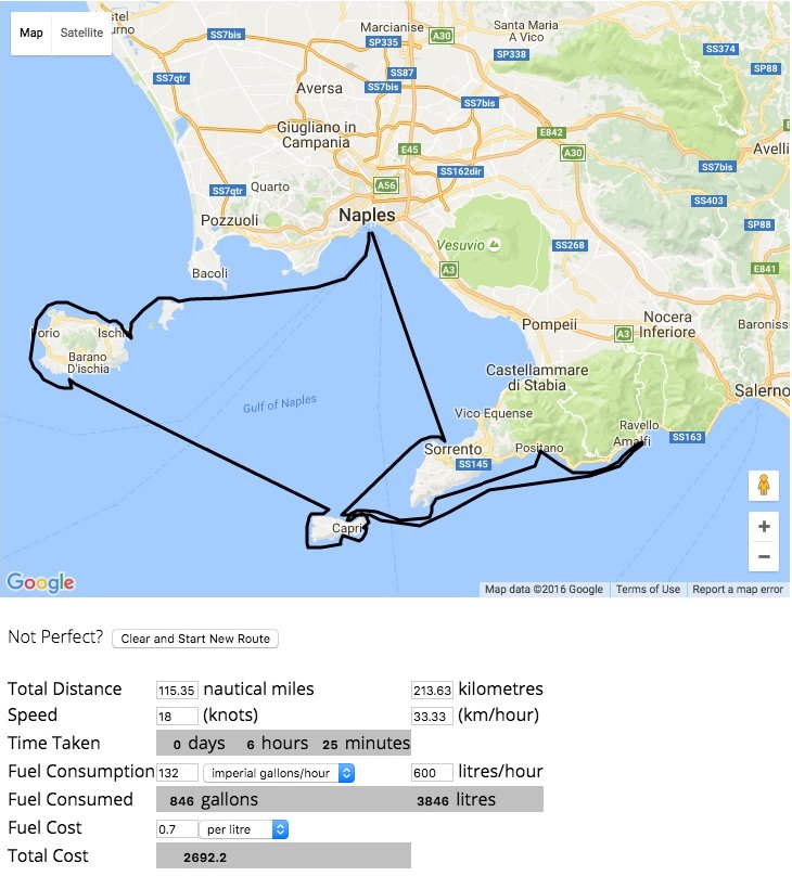 sample itinerary map