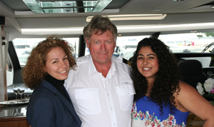 BoatBookings Team with Captain Phil on Sunseeker Vibe at the Antibes Boat Show 2012