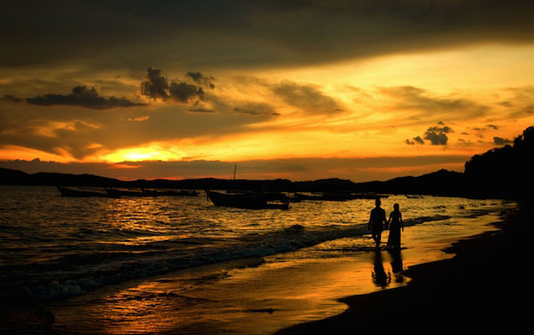Take a romantic stroll in the sunset on the beach