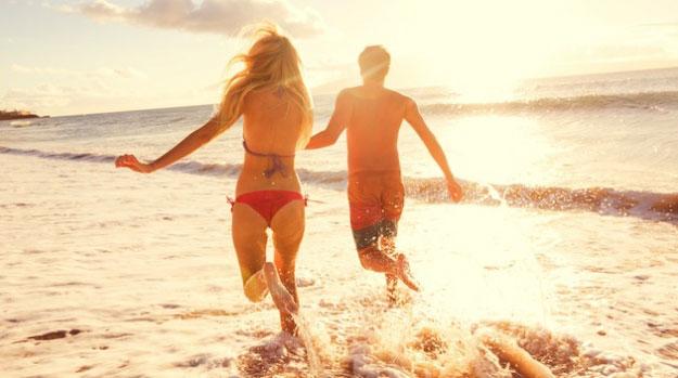 Playing at the beach on one of our yacht charters