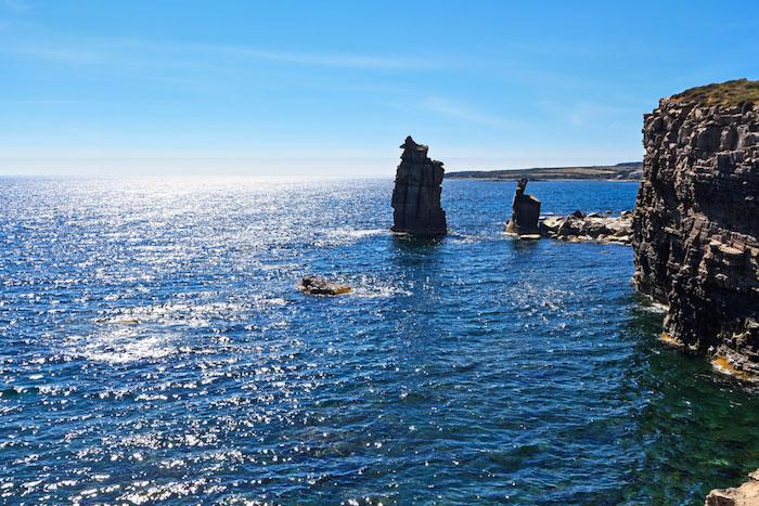 The stunning blue waters of Carloforte