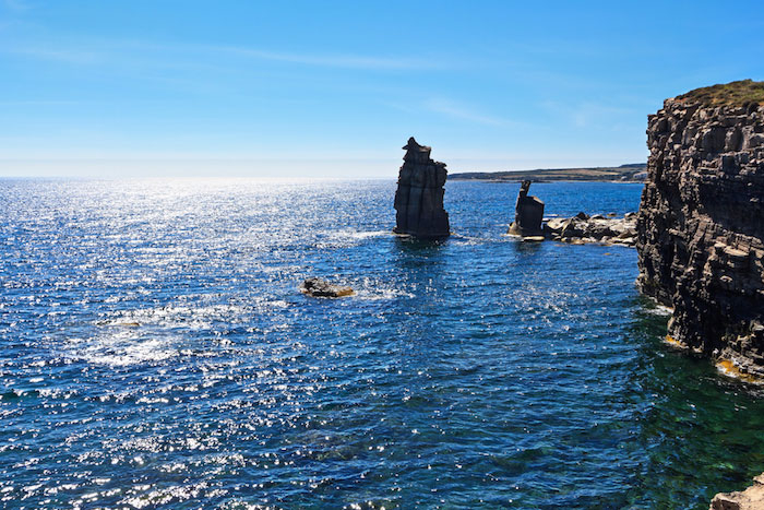 The stunning blue waters of Carloforte