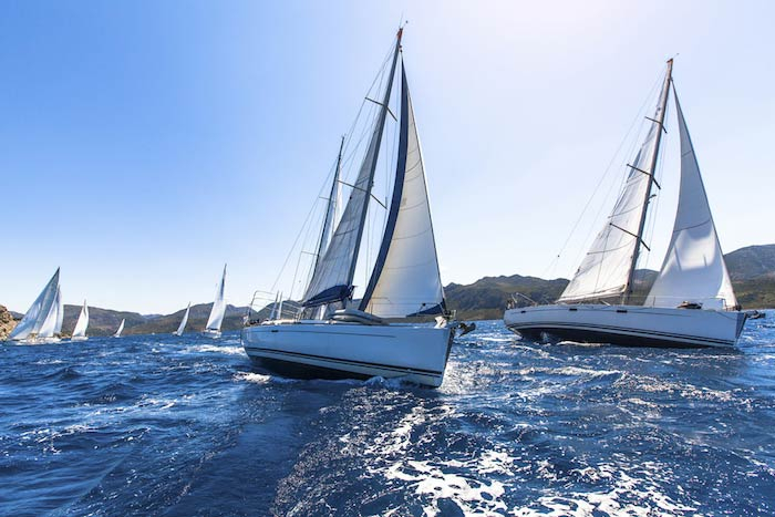 Racing yachts in the Croatia Rally