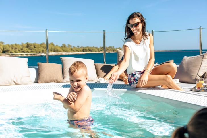 Saronic Islands Luxury Crewed Motor Yacht Charter