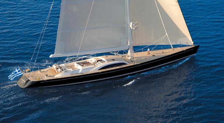Luxury Crewed Sailing Yacht Aristarchos Nautors Swan 131 3 Cabins Athens Mykonos Poros Boatbookings