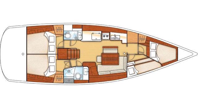 Bareboat Sailing Yacht Oceanis 46 4 Cabins Kastela Croatia