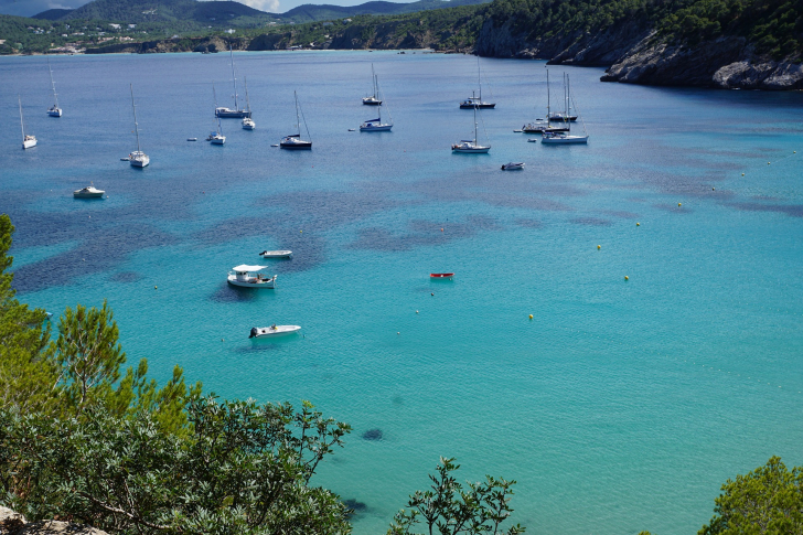ibiza beach, ibiza yacht party, ibiza yacht charter, ibiza crewed catamaran