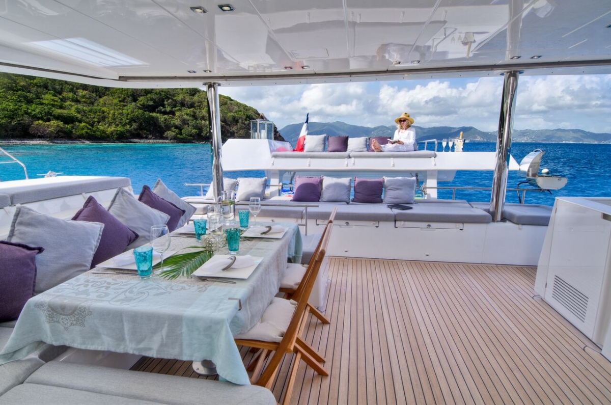Altesse Lagoon 560 BVI Aft Deck