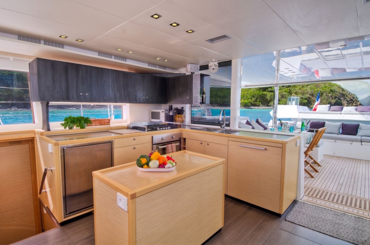 Altesse Lagoon 620 BVI Galley - Where Sarah creates her magic