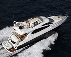 The Sunseeker Manhattan makes a great yacht for day trips with the family