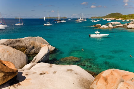 Boats at anchor off Ile Sainte Marguerite, Cannes. A perfect place to visit on your day charter.