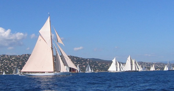 See all the sailing yachts gathered in the Gulf of St Tropez.
