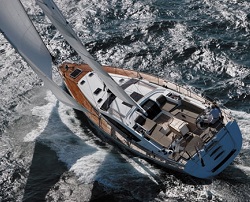 The brand new model of the Jeanneau 57 is in pristine condition.