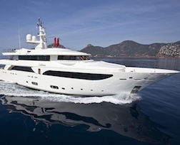 Luxury 43m CRN Ancona super yacht�s striking exterior styling