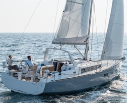 Super modern design and comfortable seating under sail on the Oceanis 38