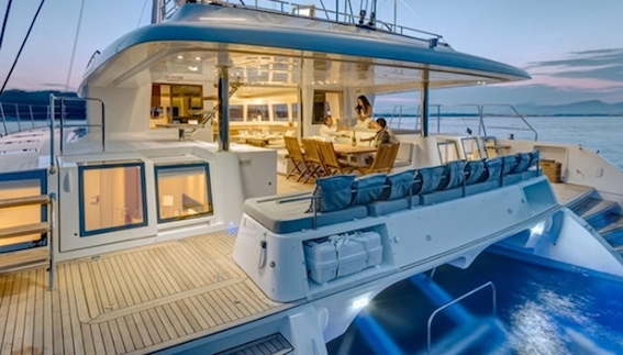 Spacious and sociable living on the aft deck of Lagoon Catamarans