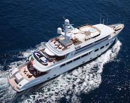 Huge exterior volumes and beautiful decks on board BARON TRENCK