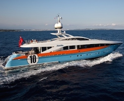 Striking hull and striking cruising speeds on board this 37-metre Heesen yacht