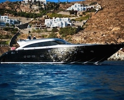 Sleek lines and a gorgeous dark paint job creates a mysterious yacht in GEORGE P
