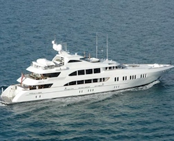 The stunning Trinity 161 super yacht cruising