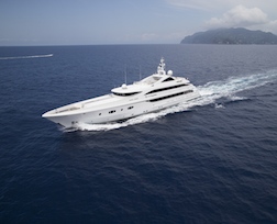 Stunning super yacht cruising the Mediterranean