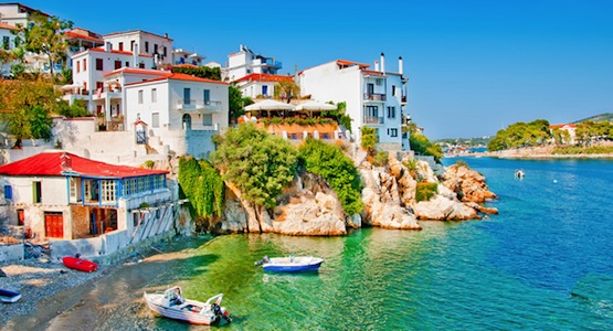 The typically Greek Skiathos is the Sporades Islands