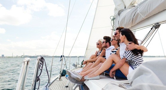 Kick back and relax with friends on your sailing boat hire.