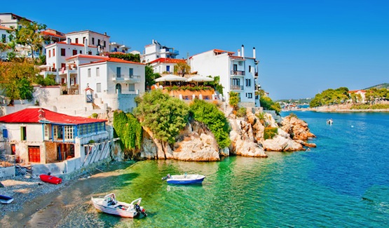 An inlet in Skiathos to find on your yacht charter.